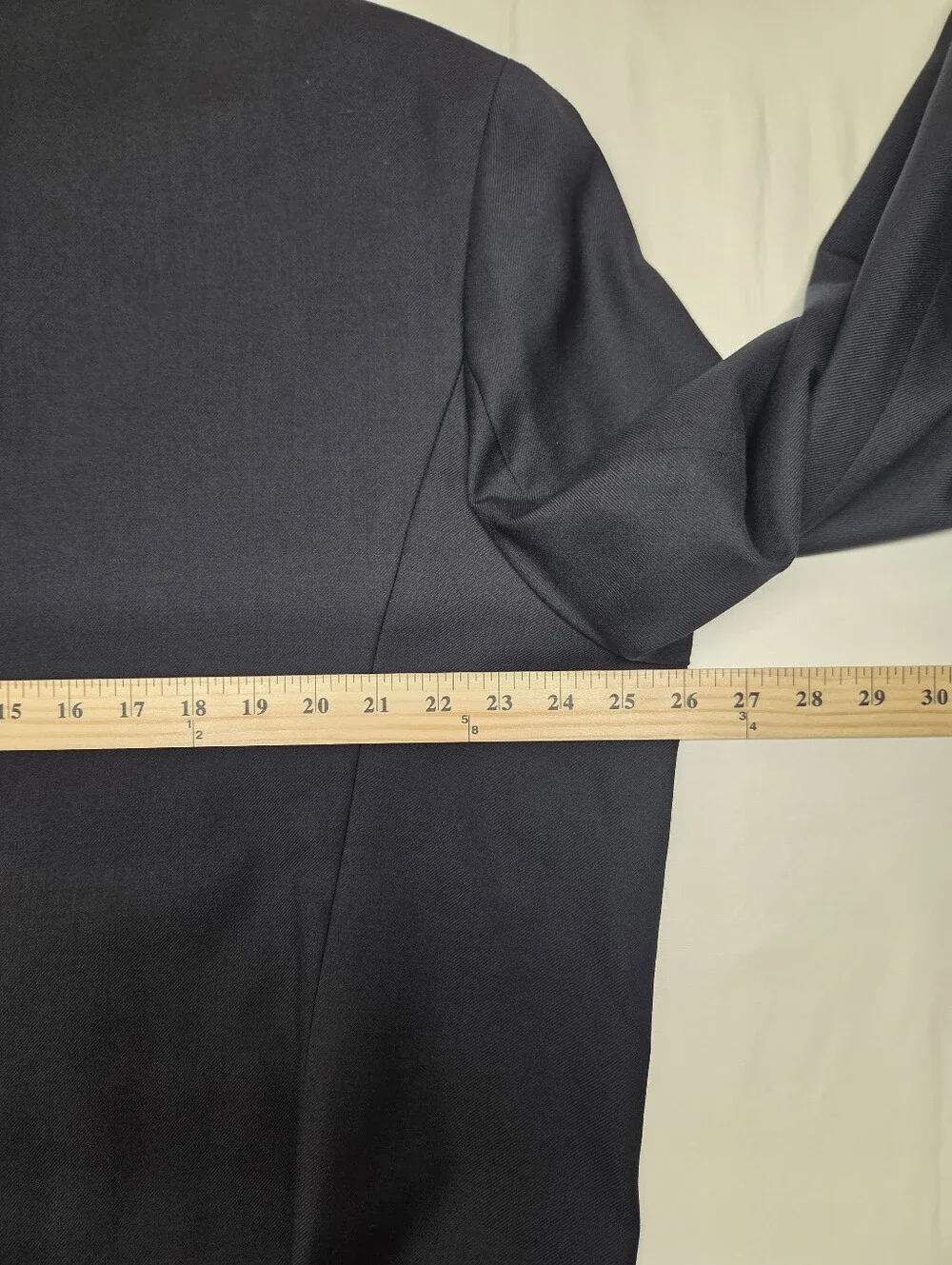 LL Bean Mens 48R Navy Wool Blazer Sport Coat Zip Pocket